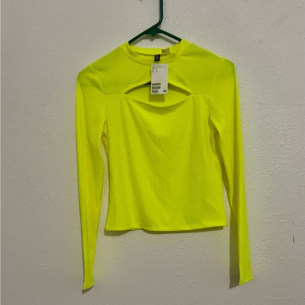 H&M Neon Green Top Size Small